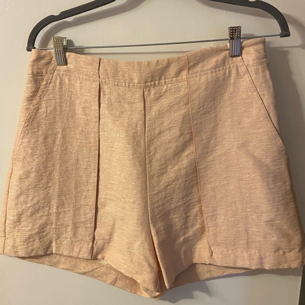 FRNCH Tan High-Waisted Shorts